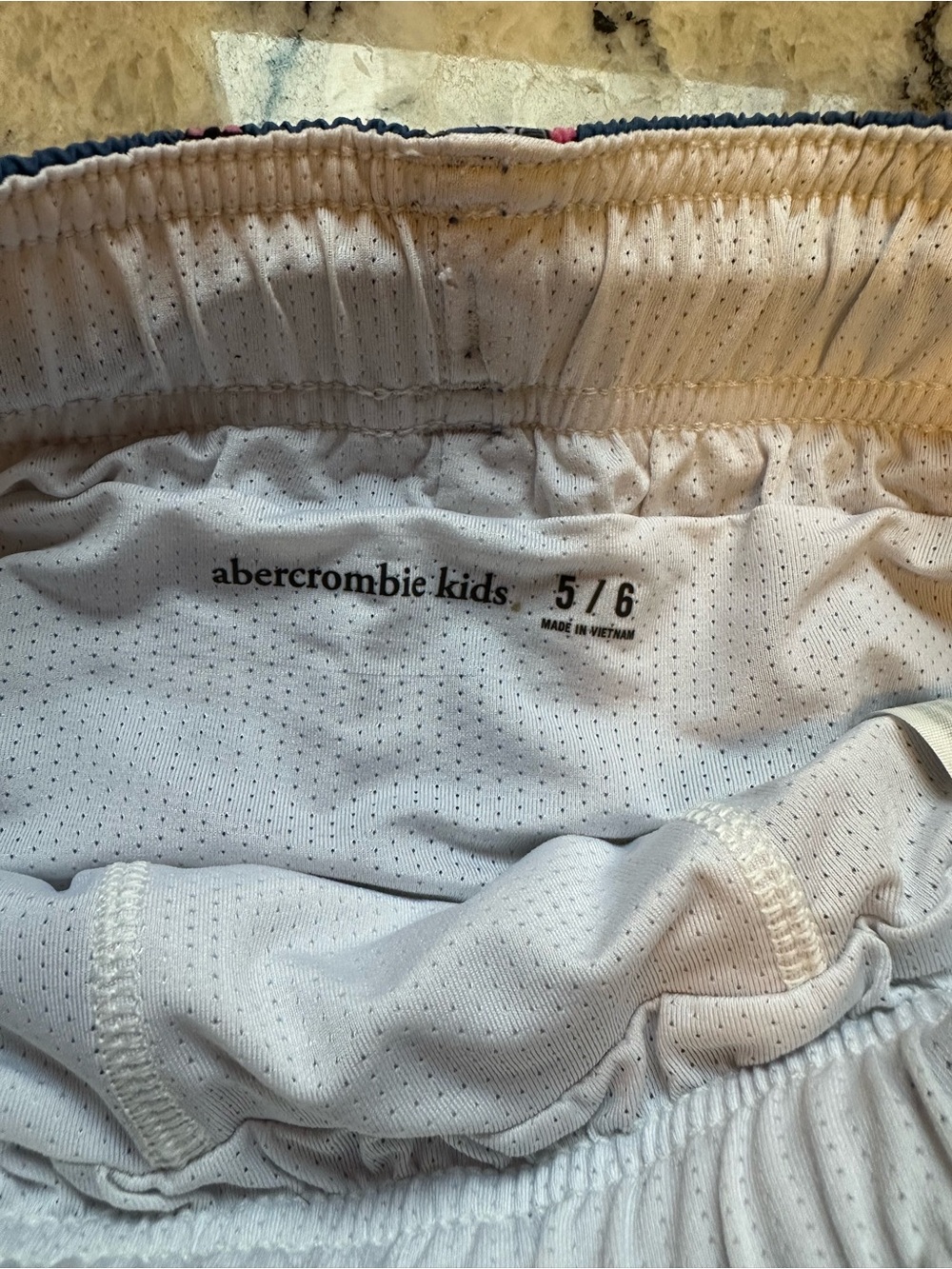Abercrombie & Fitch Blue Shorts with Pink Flamingo Print - Picture 6 of 6